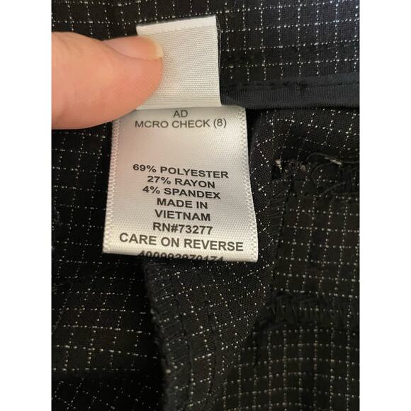 ELLE Womens Dress pants size 8 black checker - Picture 4 of 8